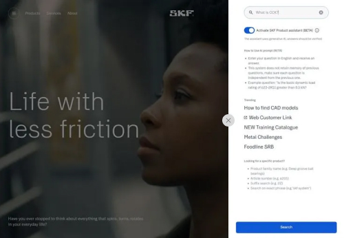 SKF Product assistant – AI инструмент для эффективного использования технической информации