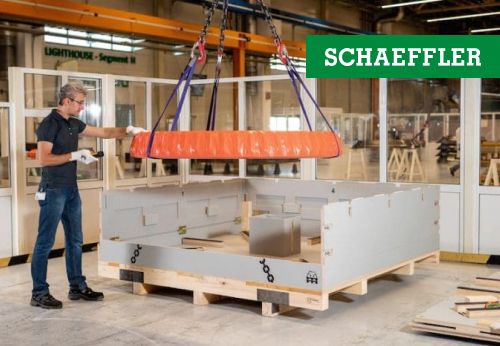 GPS отслеживание крупногабаритных подшипников Schaeffler при транспортировке