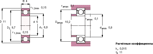Подшипник 628/5-2Z