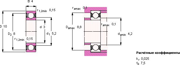 Подшипник 623-2RS1
