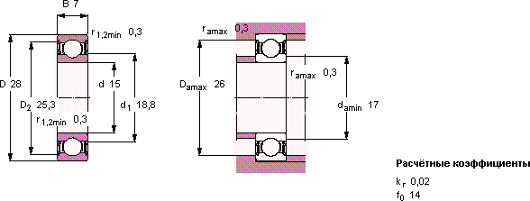 Подшипник W 61902-2RS1