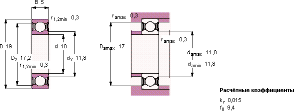 Подшипник W 61800-2RS1