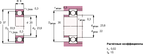 Подшипник W 61904-2RS1