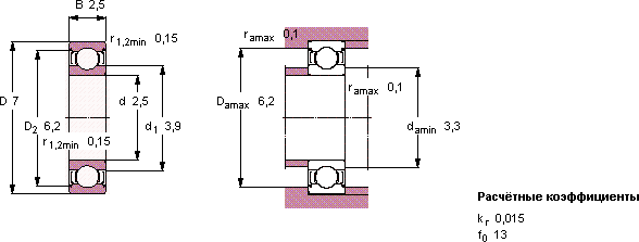 Подшипник W 619/2.5-2Z