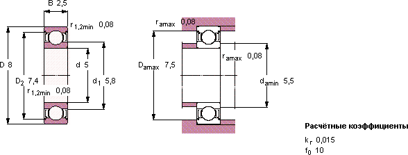 Подшипник W 627/5-2Z