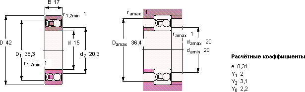 Подшипник 2302 E-2RS1TN9