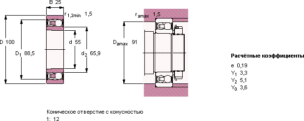 Подшипник 2211 E-2RS1KTN9
