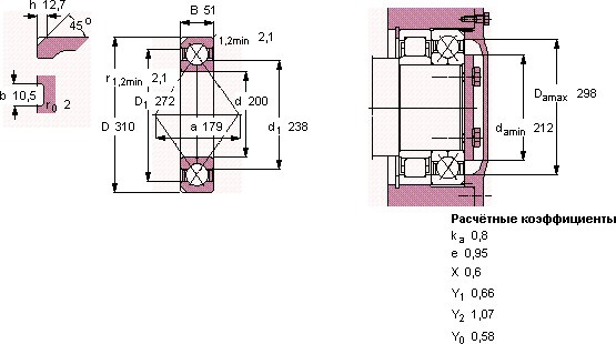 Подшипник QJ 1040 N2MA