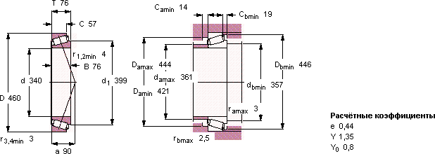 Подшипник 32968