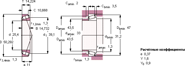 Подшипник L 44643/610/Q