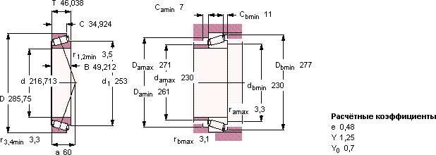 Подшипник LM 742747 A/710