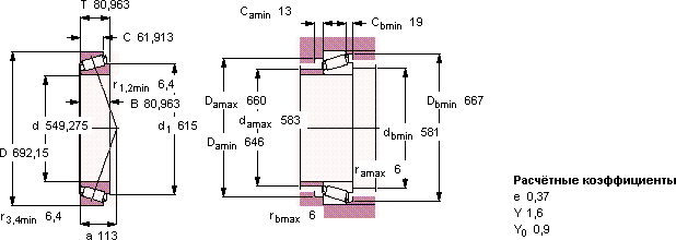 Подшипник L 476549/510
