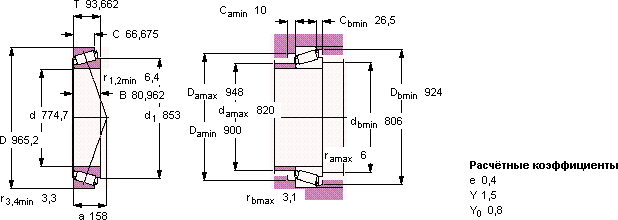 Подшипник EE 752305/752380