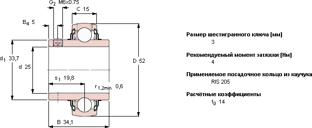 Подшипник или подшипниковый узел типа Y YAR 205-2F