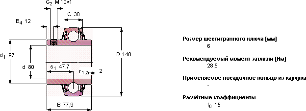 Подшипник или подшипниковый узел типа Y YAR 216-2F/W64