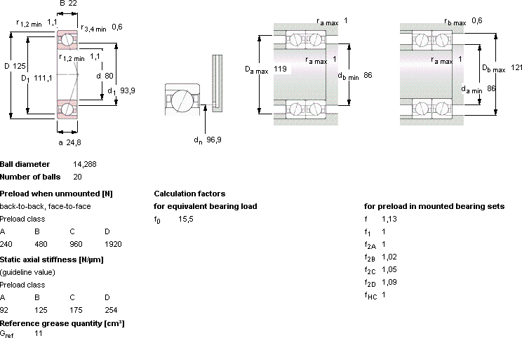 Подшипник 7016 CD/P4A