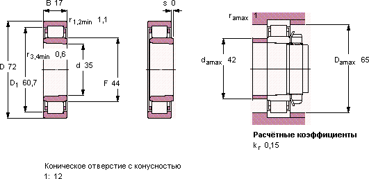 Подшипник NU 207 ECKP