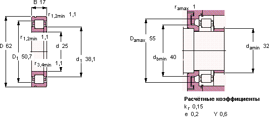 Подшипник NUP 305 ECNP