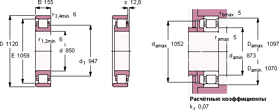 Подшипник N 29/850 ECMB6