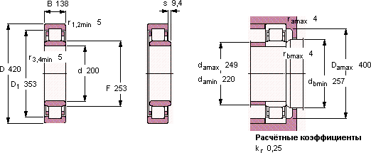 Подшипник NU 2340 ECMA