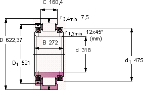 Подшипник BCSB 322213 CD