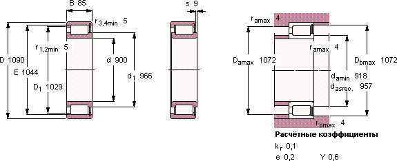 Подшипник NCF 18/900 V