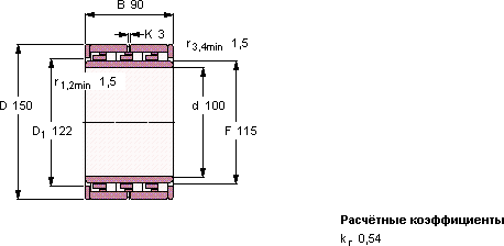 Подшипник NNU 6020 M