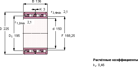 Подшипник NNU 6030 M