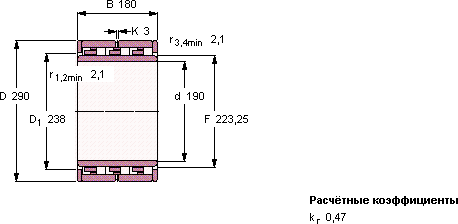 Подшипник NNU 6038 M