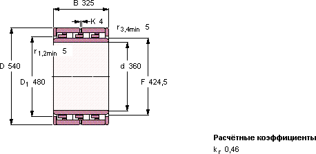Подшипник NNU 6072 M
