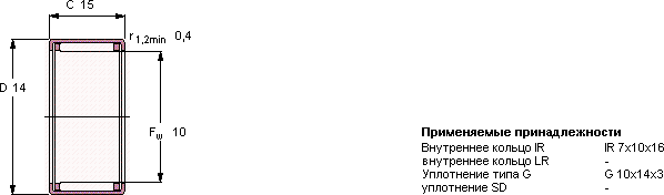 Подшипник HK 1015
