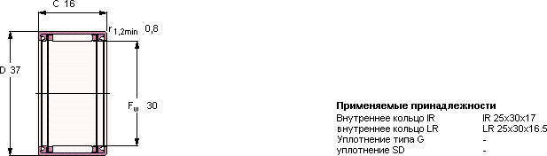 Подшипник HK 3016.2RS