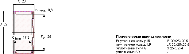 Подшипник BK 2520