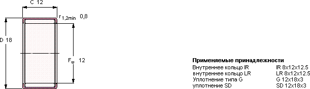 Подшипник HN 1212