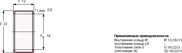 Подшипник HN 1612
