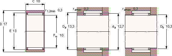 Подшипник RNAO 10x17x10 TN