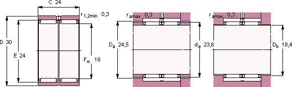 Подшипник RNAO 18x30x24