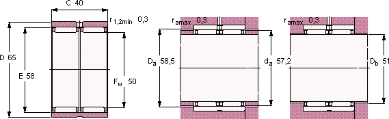 Подшипник RNAO 50x65x40