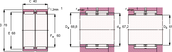 Подшипник RNAO 60X78X40