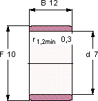 Подшипник IR 7X10X12