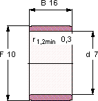 Подшипник IR 7X10X16