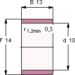 Подшипник IR 10X14X13