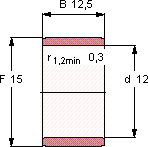 Подшипник IR 12X15X12,5