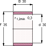 Подшипник IR 30X35X30