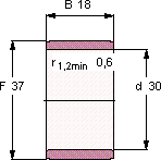 Подшипник IR 30x37x18