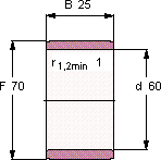 Подшипник IR 60X70X25