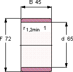 Подшипник IR 65X72X45