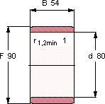 Подшипник IR 80X90X54