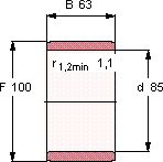 Подшипник IR 85X100X63