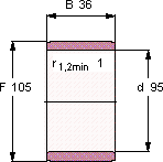Подшипник IR 95X105X36
